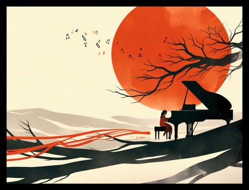 Plakat 40x30cm Pianistka na Arena.pl