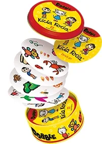 Gra karciana dla dzieci od 4 lat Kicia Kocia Dobble - Znajdź wspólny symbol na Arena.pl