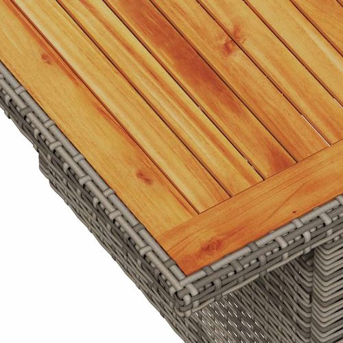 10-cz. zestaw mebli z poduszkami, szary, polirattan i akacja na Arena.pl