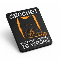 Crocheting Cat | 3 cm | Metal | Przypinka Filmowa | Original