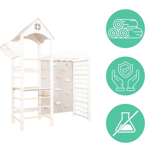 domowy plac zabaw Castle - biały-pastel na Arena.pl