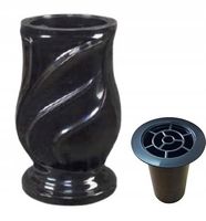 WAZON nagrobny FLAKON na cmentarz W23 czarny