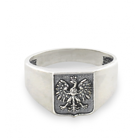 SREBRNY SYGNET Z ORŁEM PRÓBA SREBRA 925 GRAWER GRATIS zdjęcie 1