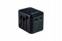 Adapter podróżny Verbatim UTA-02 globalny-globalny 1xUSB 1xUSB-C PD QC