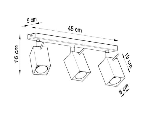 Plafon LAMPA sufitowa SL.0097 regulowana OPRAWA metalowe reflektorki białe na Arena.pl