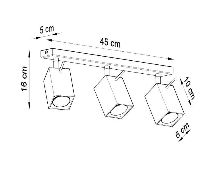 Plafon LAMPA sufitowa SL.0097 regulowana OPRAWA metalowe reflektorki białe zdjęcie 4