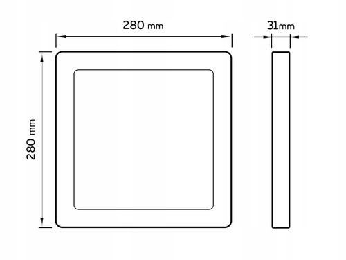 Panel LED Sufitowy 30x30 24W 4000K 2640lm Lampa Natynkowa Plafon na Arena.pl
