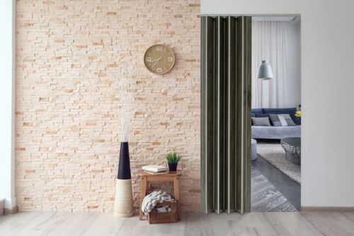 Drzwi harmonijkowe 001P DĄB GRAFIT MAT - 100 cm na Arena.pl