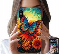 ETUI DO IPHONE XS MAX - MOTYLE MOTYLKI KWIATKI RÓŻE OBUDOWA