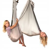 Hamak aerial do jogi chusta akrobatyczna 5m srebrny, szeroki 260 cm