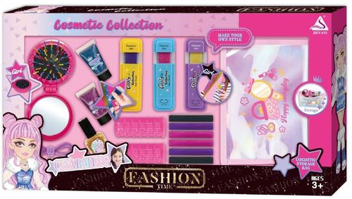 Zestaw Kosmetyków Do Malowania Kreda Do Włosów Błyszczyk Lusterko Torebka na Arena.pl