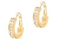 kolczyki półkola z kryształkami (p4809au)