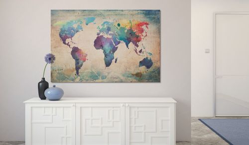Obraz - Tęczowa mapa Rozmiar - 60x40 na Arena.pl