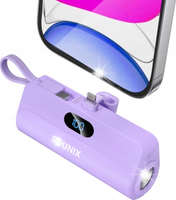 MAŁY POWERBANK 5000MAH ZŁĄCZE LIGHTNING DO IPHONE 20W USB-C/TYPE-C SOUNIX