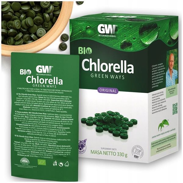 BIO CHLORELLA Green Ways 110 g (440 tabletek) ORIGINAL (1 saszetka) zdjęcie 4