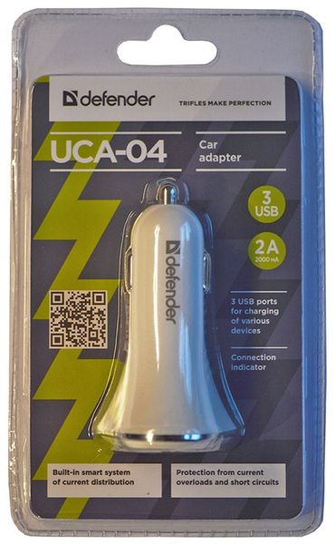 Ładowarka samochodowa UCA-04 3xUSB 6A MOCNA biała zdjęcie 1