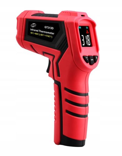 PIROMETR TERMOMETR LASEROWY BEZDOTYKOWY NA PODCZERWIEŃ EMISYJNOŚĆ -50 +950° na Arena.pl
