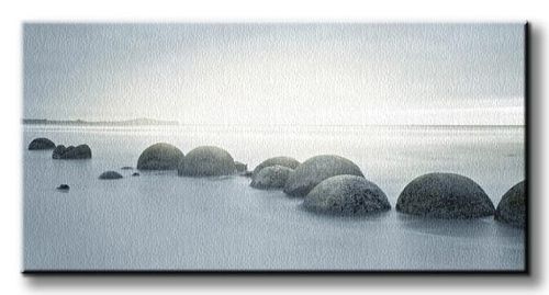 Moeriaki Boulders - Obraz na płótnie 100x50 cm na Arena.pl