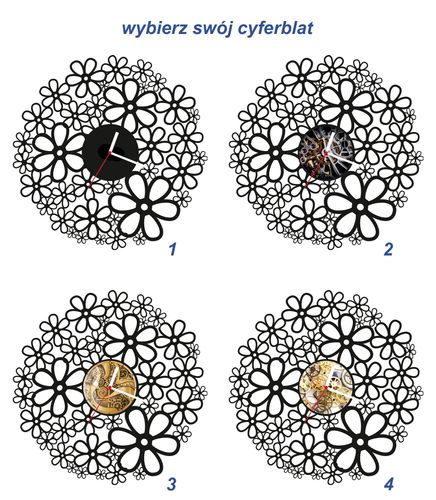 ZEGAR ŚCIENNY KWIATY 38cm M 123.10 na Arena.pl