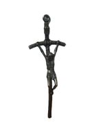 krzyż papieski metalowy  mały   14cm