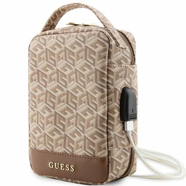 Torba Guess GCube Stripes - brązowa zdjęcie 1