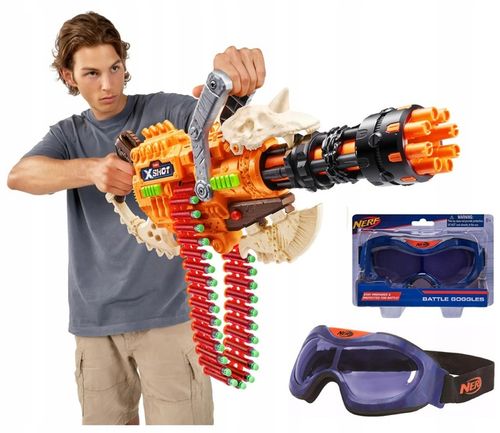 MINIGUN X-SHOT HORRORFIRE DUŻY PISTOLET KARABIN DREAD HAMMER + GOGLE NERF na Arena.pl