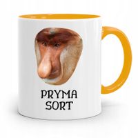 Kubek Żółty Nosacz Janusz Pryma Sort Prezent Z Nadrukiem Ze Zdjęciem