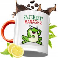 Kubek Pomarańczowy Dla Managera Prezent Z Nadrukiem Ze Zdjęciem