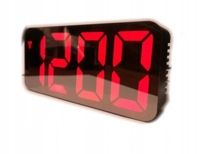 Elektroniczny ZEGAREK z alarmem BUDZIK LUSTERKO