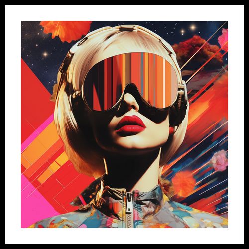 Plakat 40x40cm Retrofuturystyczna Muza na Arena.pl