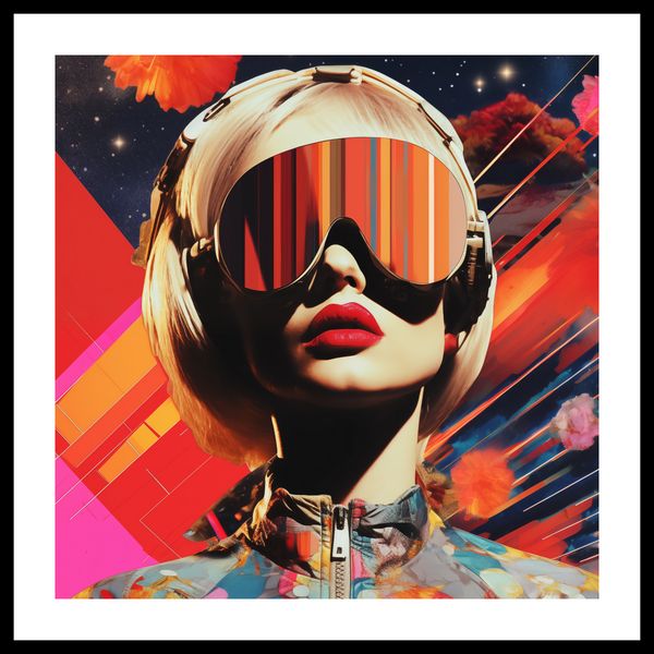 Plakat 40x40cm Retrofuturystyczna Muza zdjęcie 3