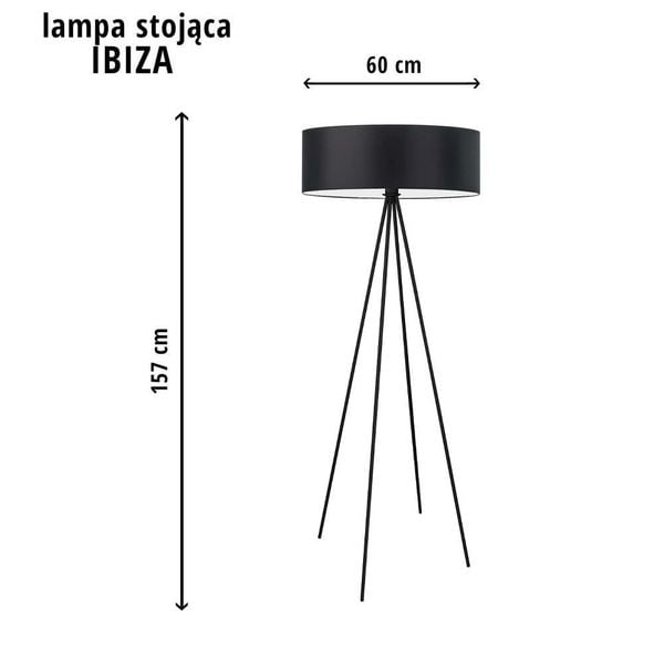 Lampa stojąca na 4 nogach do salonu w stylu industrialnym IBIZA zdjęcie 2