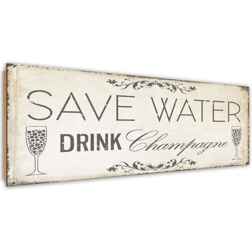 Deco Panel panorama, Save water drink champagne 100x40 na Arena.pl