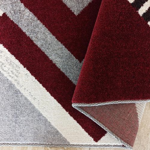 Dywan OTTO 03 Szaro-Czerwony 120 x 170 cm szaro-czerwony na Arena.pl