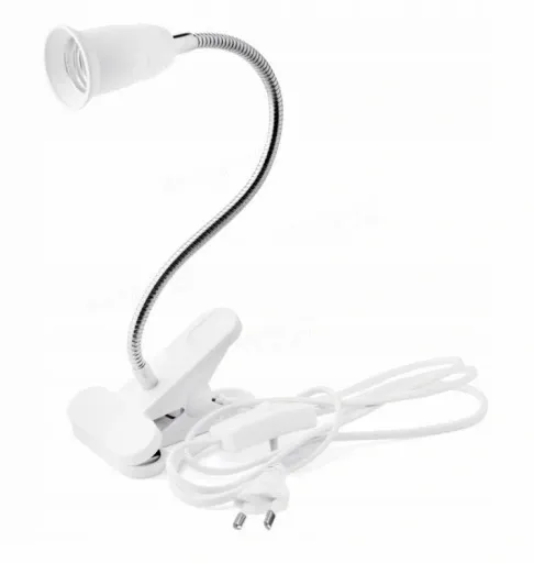 Gniazdo e27 lampka z klipsem, włącznikiem i kablem 1,3m zdjęcie 2