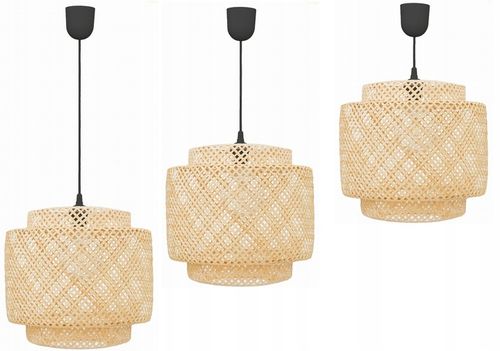 Lampa wisząca BOHO bambusowa czarna 38cm TH06 na Arena.pl