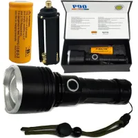 LATARKA TAKTYCZNA LED MOCNA NA AKUMULATOR USB ALU