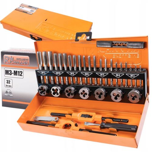 ZESTAW GWINTOWNIKÓW I NARZYNEK M3-M12 32el RICHMANN C9182 KALIBROWNIKI na Arena.pl