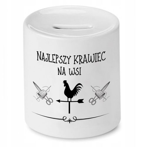 Skarbonka Dla Krawcowej Krawca Najlepszy Na Wsi Z Nadrukiem Ze Zdjęciem na Arena.pl