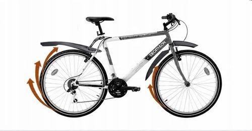 BŁOTNIKI ROWEROWE ZESTAW KOMPLET PRZÓD TYŁ WACHLARZE 26 27 28 29 CZARNY na Arena.pl