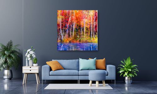 OBRAZ NA PŁÓTNIE 052 Las 30x30cm na Arena.pl