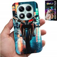 ETUI DO XIAOMI NOTE 14 PRO+ 5G - MOTOR, MOTOCYKLE JEDNOŚLAD WZORY + SZKŁO