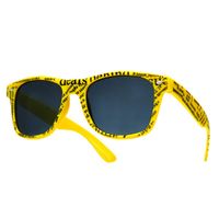 Okulary wayfarery NERDY kujonki - NEWSPAPER żółte