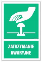 Zatrzymanie Awaryjne 15X22 Tabliczka Pn Płyta 1Mm