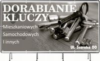 BANER REKLAMOWY 200x100cm projekt w cenie różne wzory DORABIANIE KLUCZY