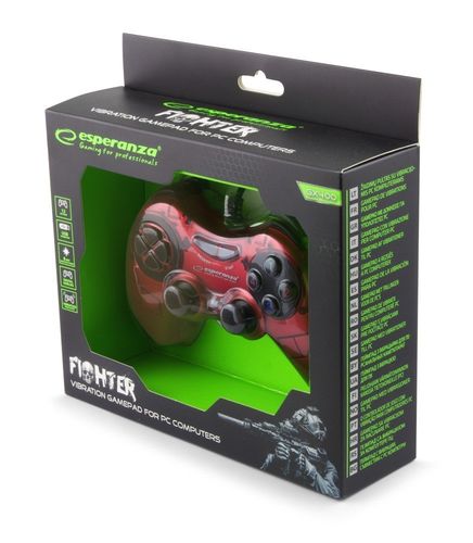 GAMEPAD PC USB FIGHTER CZERWONY na Arena.pl
