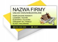 Wizytówki firmowe reklamowe 100szt różne wzory USŁUGI OGÓLNOBUDOWLANE