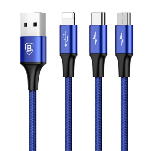 KABEL BASEUS 3W1 MICROUSB, USB-C, LIGHTNING - 1,2M na Arena.pl