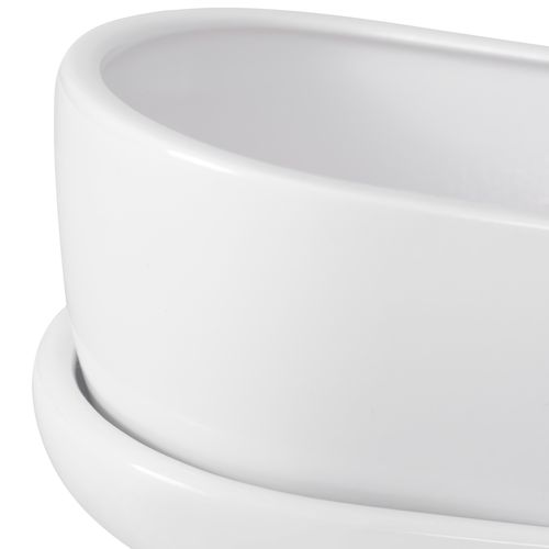 Kaktusiarka Ceramiczna 27cm doniczka biała eco na Arena.pl