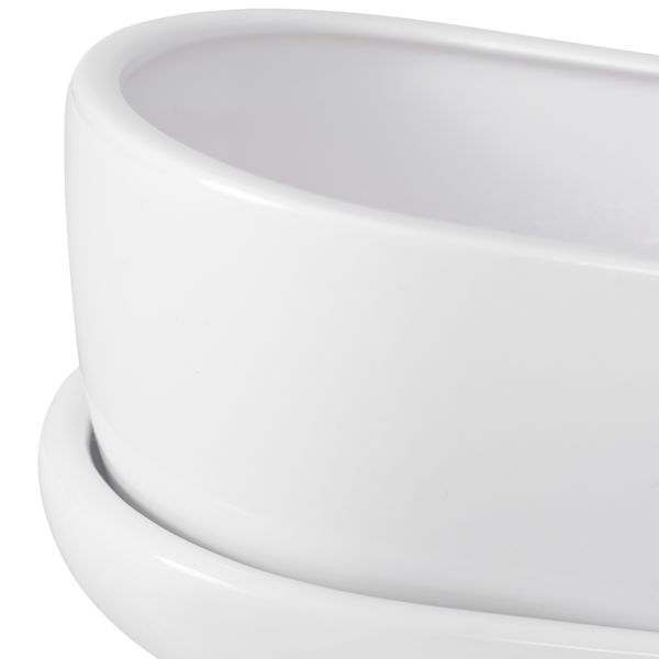 Kaktusiarka Ceramiczna 27cm doniczka biała eco zdjęcie 3